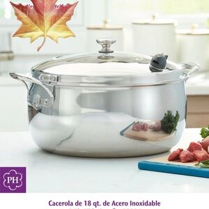 Princess House Silver Stainless Steel Casserole with Lid